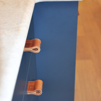 Küchengriffe aus edlem Vintage-Leder von minimaro Küchengriffe aus edlem Vintage-Leder von minimaro