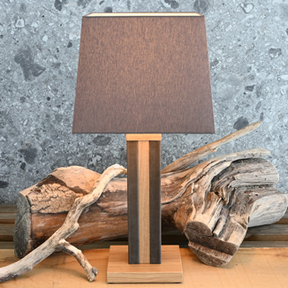 Lampe mit Leder BEVERLY im Chalet Stil