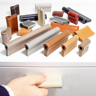 Schrankgriffe aus Leder handgefertigt von minimaro - luxury furniture handles