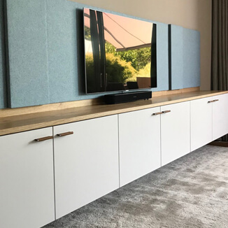 Kommoden-Griffe aus luxuriösem Leder mit Alustab Kommoden-Griffe aus luxuriösem Leder mit Alustab