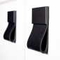 Mobile Preview: Lederschlaufe in schwarz von minimaro - luxury furniture handles