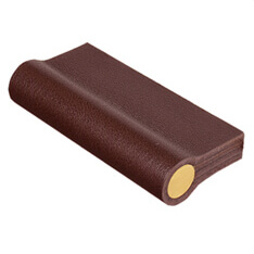 Cabinet hardware with leather and brass, copper or aluminium - COMO-GRANDE Cabinet hardware with leather and brass, copper or aluminium - COMO-GRANDE