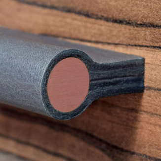 Leather cabinet hardware with copper by minimaro Leather cabinet hardware with copper by minimaro