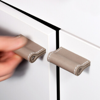 Leather cabinet pulls handmade of minimaro - luxury furniture handles Leather cabinet pulls handmade of minimaro - luxury furniture handles