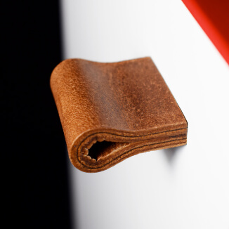 Drawer pulls made of vintage leather by minimaro - luxury furniture handles Drawer pulls made of vintage leather by minimaro - luxury furniture handles