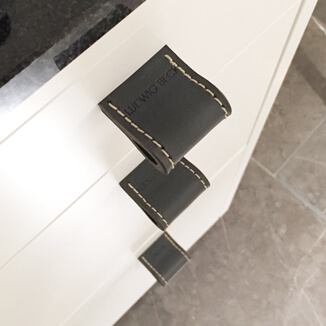 Leather dresser pulls made of finest leather by minimaro Leather dresser pulls made of finest leather by minimaro