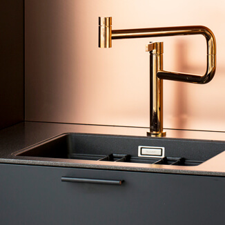 Leather furniture handle with copper rod in a great kitchen Drawer pulls handcrafted of leather and copper