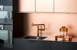 Handle for kitchen made of leather with copper Handle for kitchen made of leather with copper