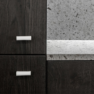 Leather drawer pulls in cream white, handcrafted by minimaro Leather drawer pulls in cream white, handcrafted by minimaro