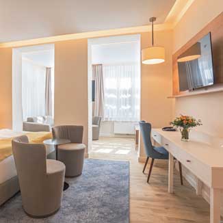 Leather dresser pulls in Hotel Villa Stranschloss Leather dresser pulls in Hotel Villa Stranschloss