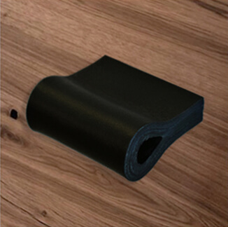 Leather dresser pulls in black leather Leather dresser pulls in black leather