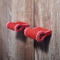 Mobile Preview: Cabinet pulls handmade of red nubuck leather