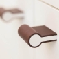 Preview: Leahter pull handles SOHO in with orange brown leather
