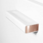 Preview: Kitchen handles made of white leather and copper