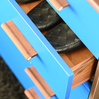 Luxury cabinet pulls COMO-GRANDE made of nubuck leather