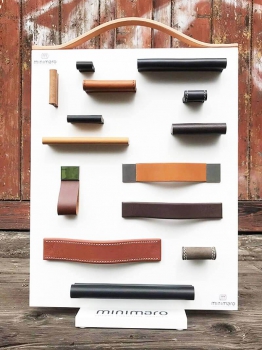 Unique cabinet hardware made of finest leather