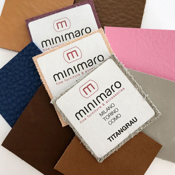 Leather samples for series MILANO, COMO and CHALET