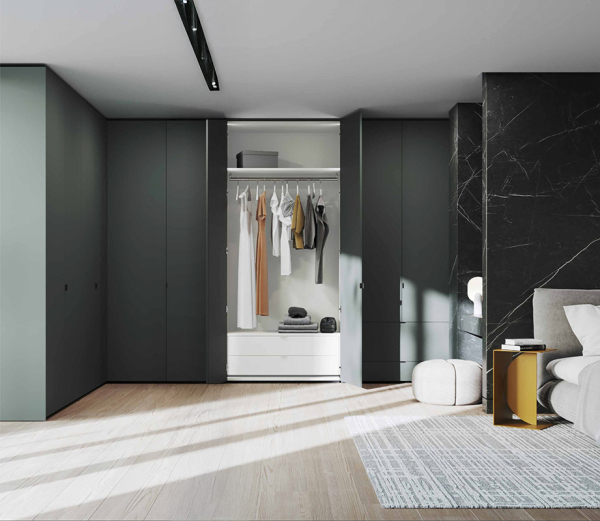 Edge Pull VERONA at a closet system Edge Pull VERONA at a closet system