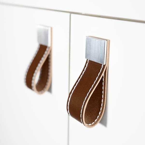 Furniture handles with decorative stitching from minimaro