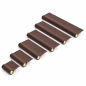 Preview: KENT drawer edge pulls in Chocolate dark brown leather in different sizes