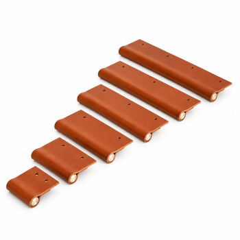 Drawer Edge Pulls KENT with brass rod in color whiskey